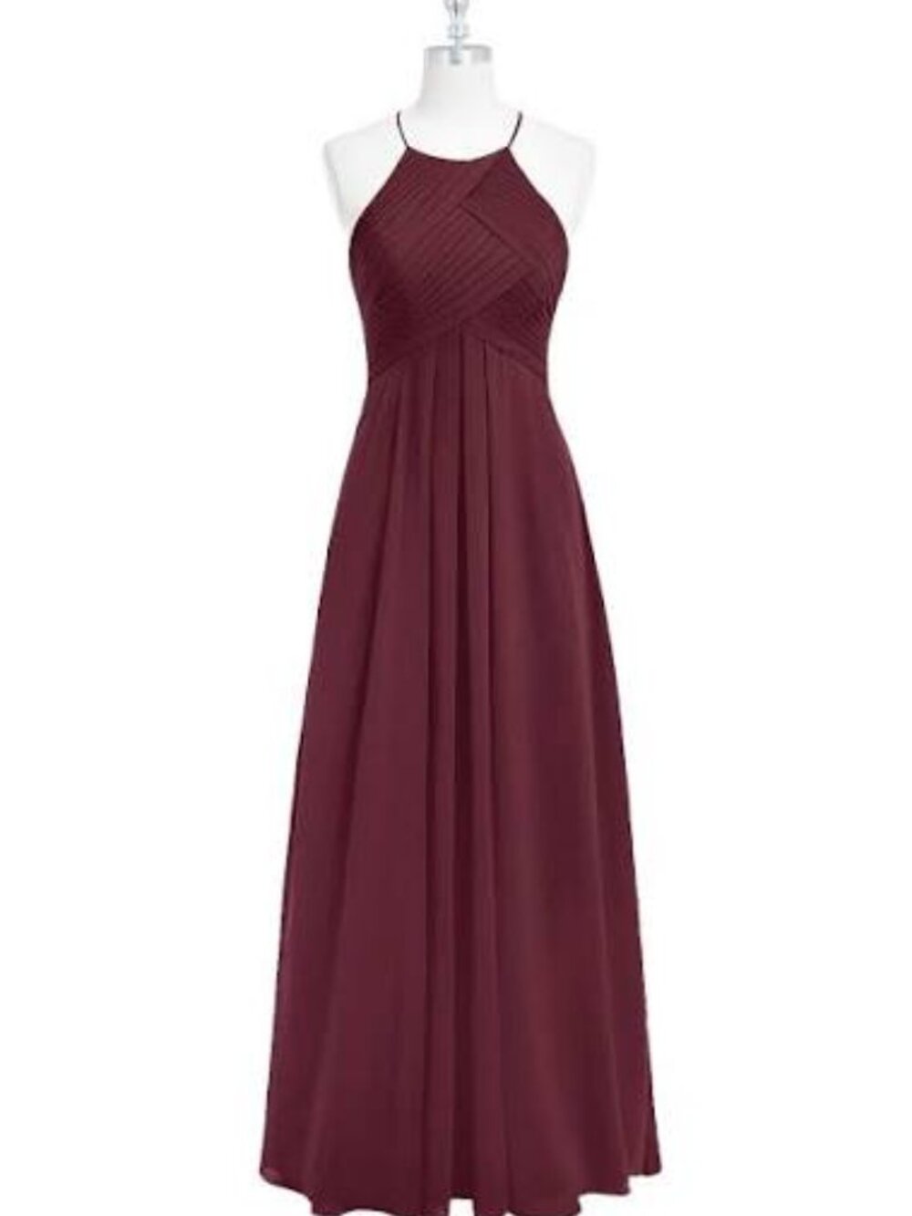 Azazie Ginger Allure Cabernet Maxi Dress NWT